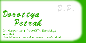 dorottya petrak business card